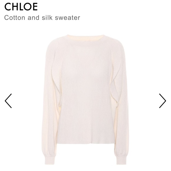 Chloe Cotton and Silk Sweater - Picture 4 of 5